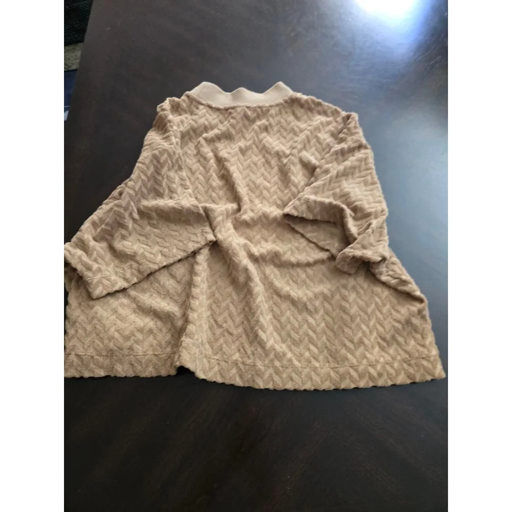 Women's Nike Tan Terry Textured Oversized Short Sleeve Tee Plus Size 1X NWOT